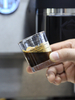 BCnmviku Espresso Shot Glasses Measuring Cup Liquid Heavy Glass for Baristas 2oz for Single Shot of Ristrettos (2 pack)