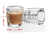 BCnmviku Espresso Shot Glasses Measuring Cup Liquid Heavy Glass for Baristas 2oz for Single Shot of Ristrettos (2 pack)